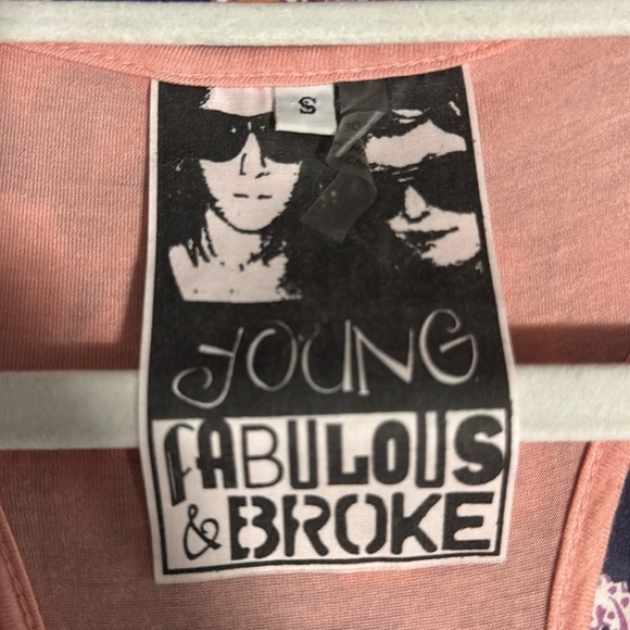 Young Fabulous & Broke Cleo Ombre Drape Tank Top. - Picture 5 of 5